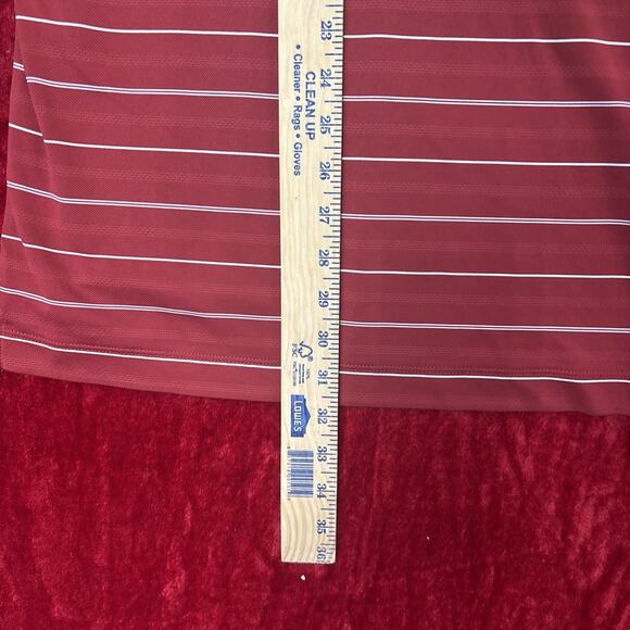 Nike Golf Polo Shirt Mens Size XL Performance Dri-Fit Polyester Red Stripe - Picture 6 of 7